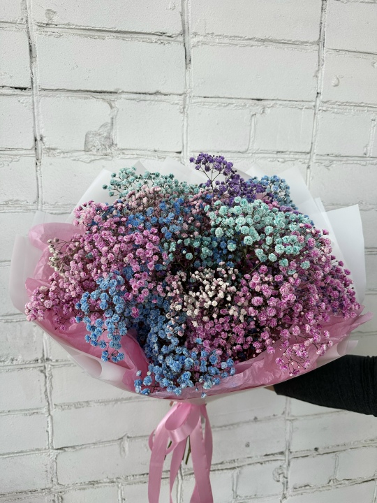 Букет с воздушной гипсофилой