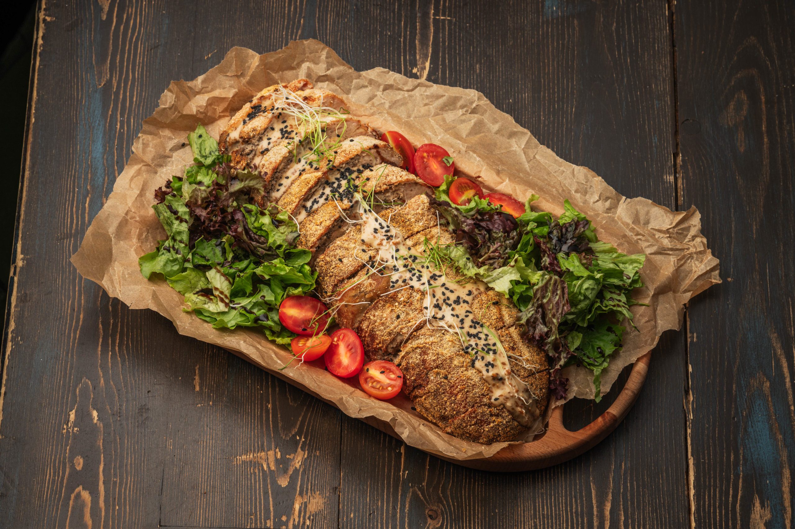 Куриный рулет с шампиньонами 800 г.