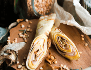 Блинчики с ветчиной и сыром