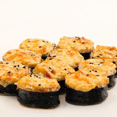 Запеченный с крабом и палтусом