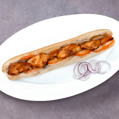 Шашлык из курицы в булке