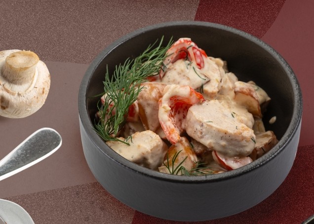 Цыпленок в сливочном соусе