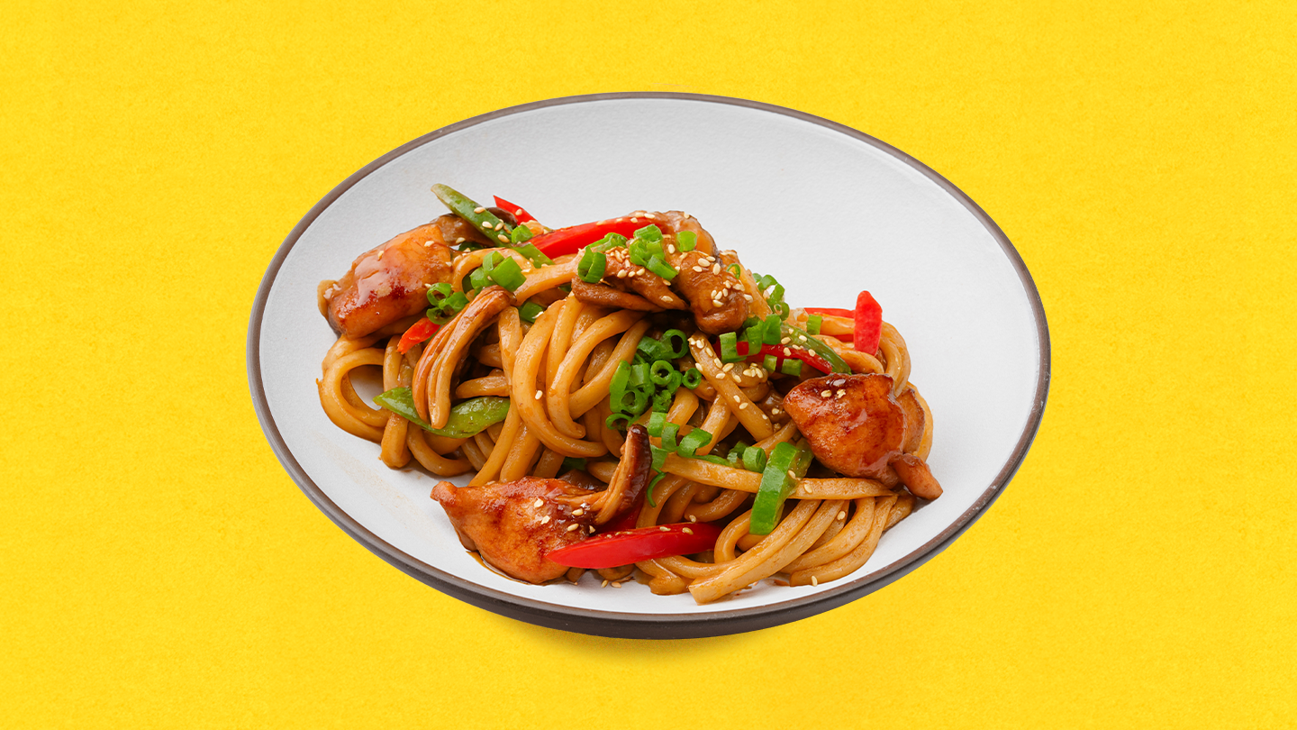 Удон с курицей