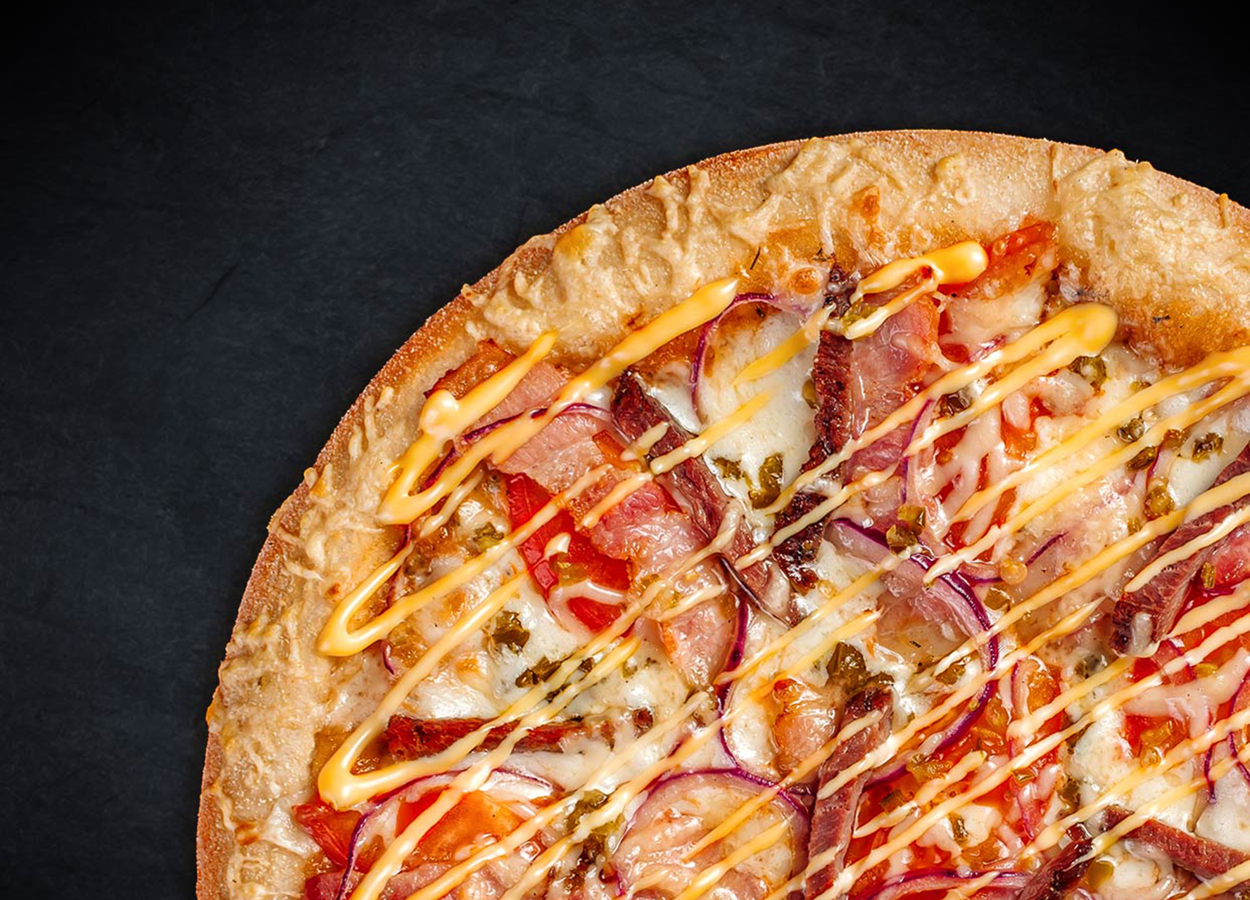 Пиццбург 25 см (толстое с сыром)