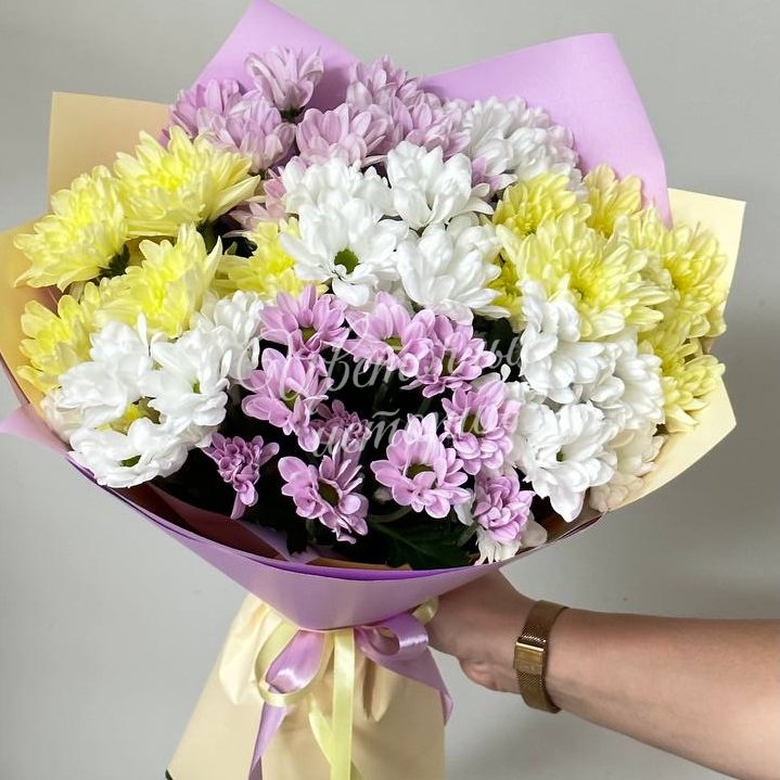 Монобукет «Созвездие хризантем»