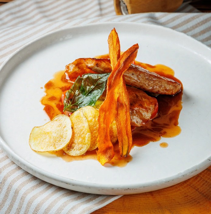 Филе индейки с тархуном и овощами