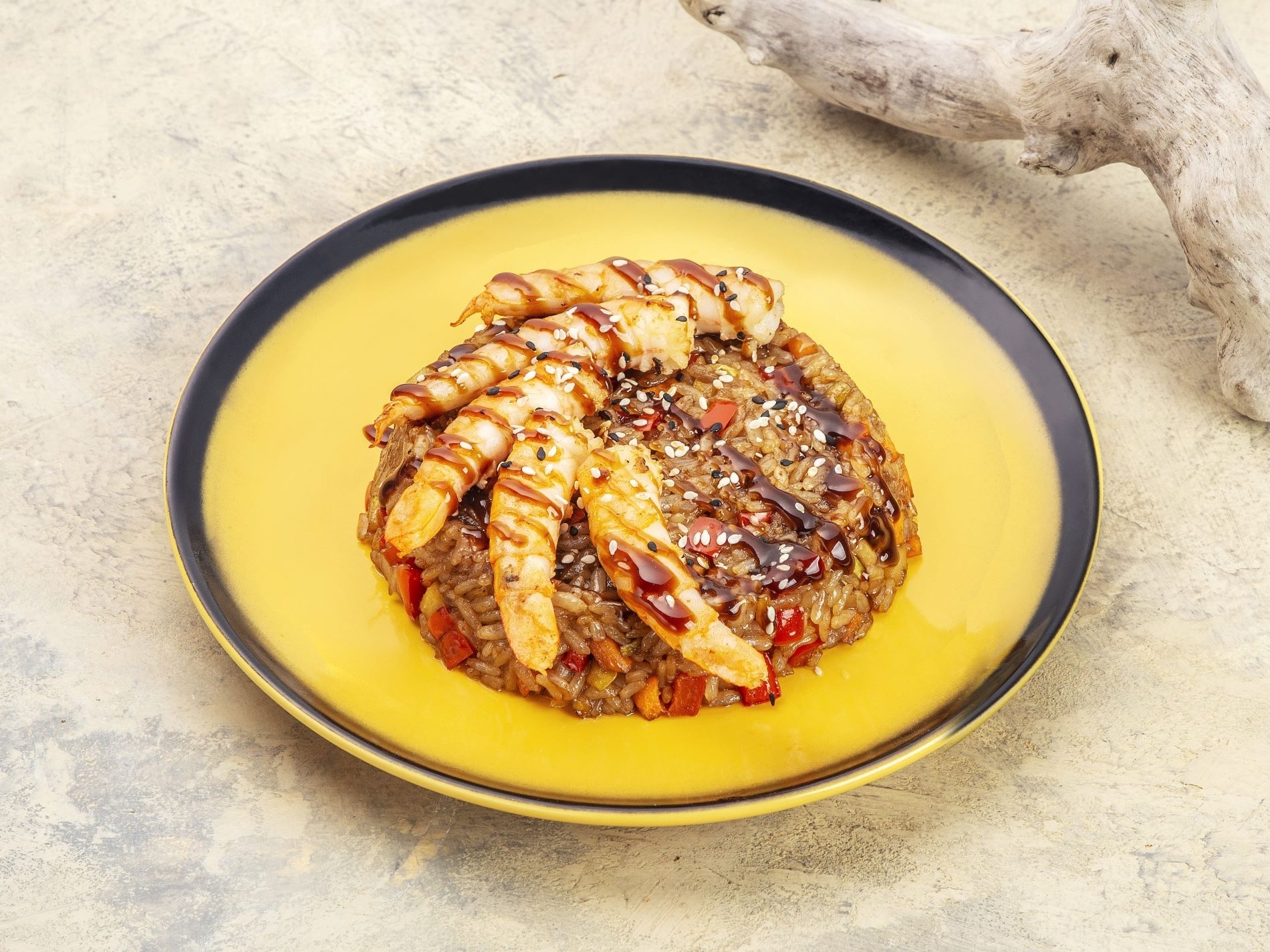 Тяхан с креветкой