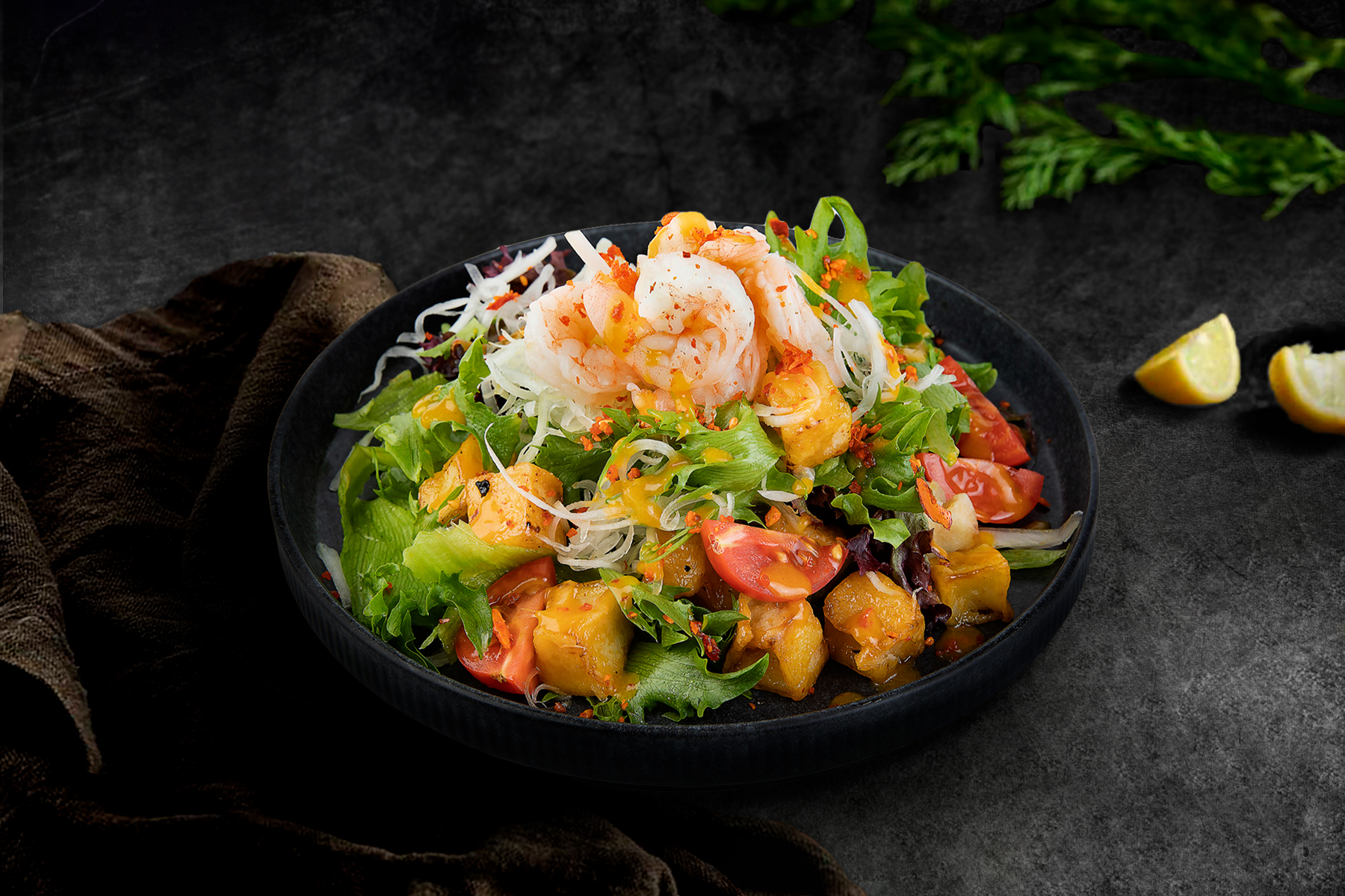 Салат с креветками