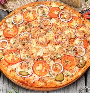 Пицца Туна 33 см на тонком тесте