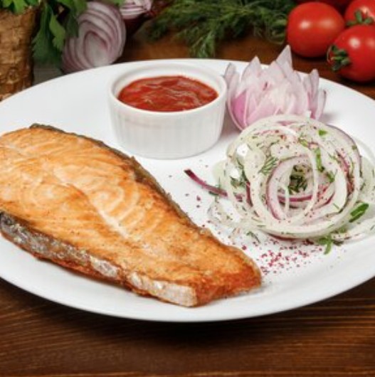 Семга жареная