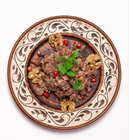 Лобио красное с грецкими орехами