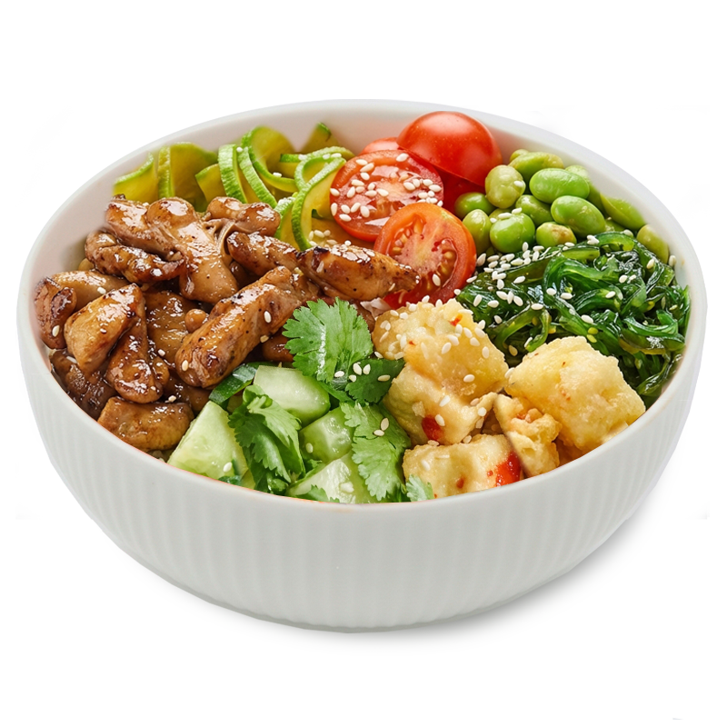 Поке с курицей в устричном соусе