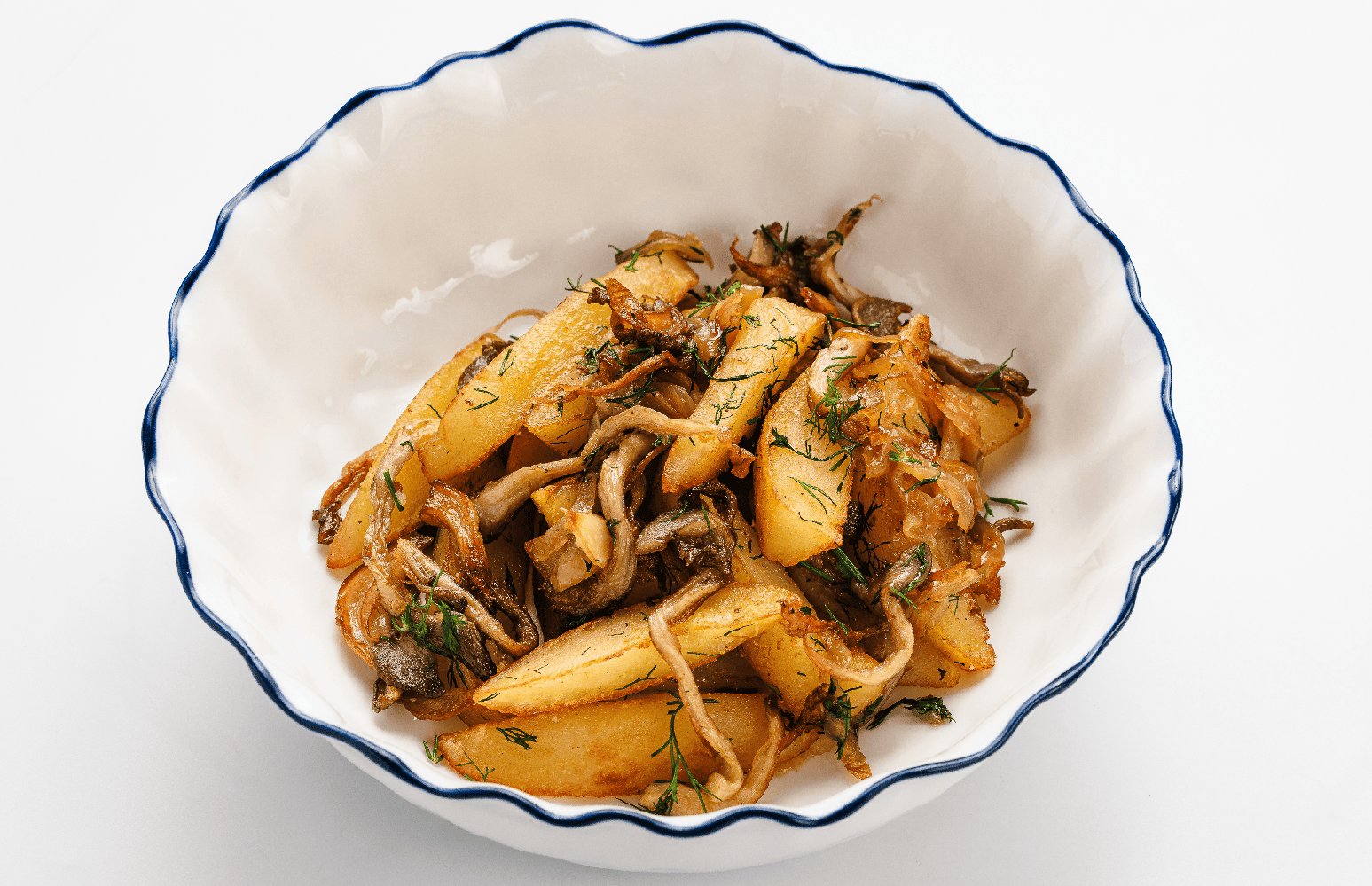 Жареный картофель с грибами