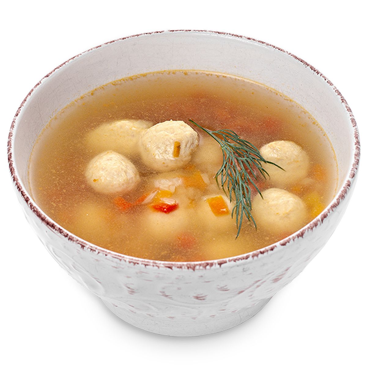 Куриный бульон с фрикадельками