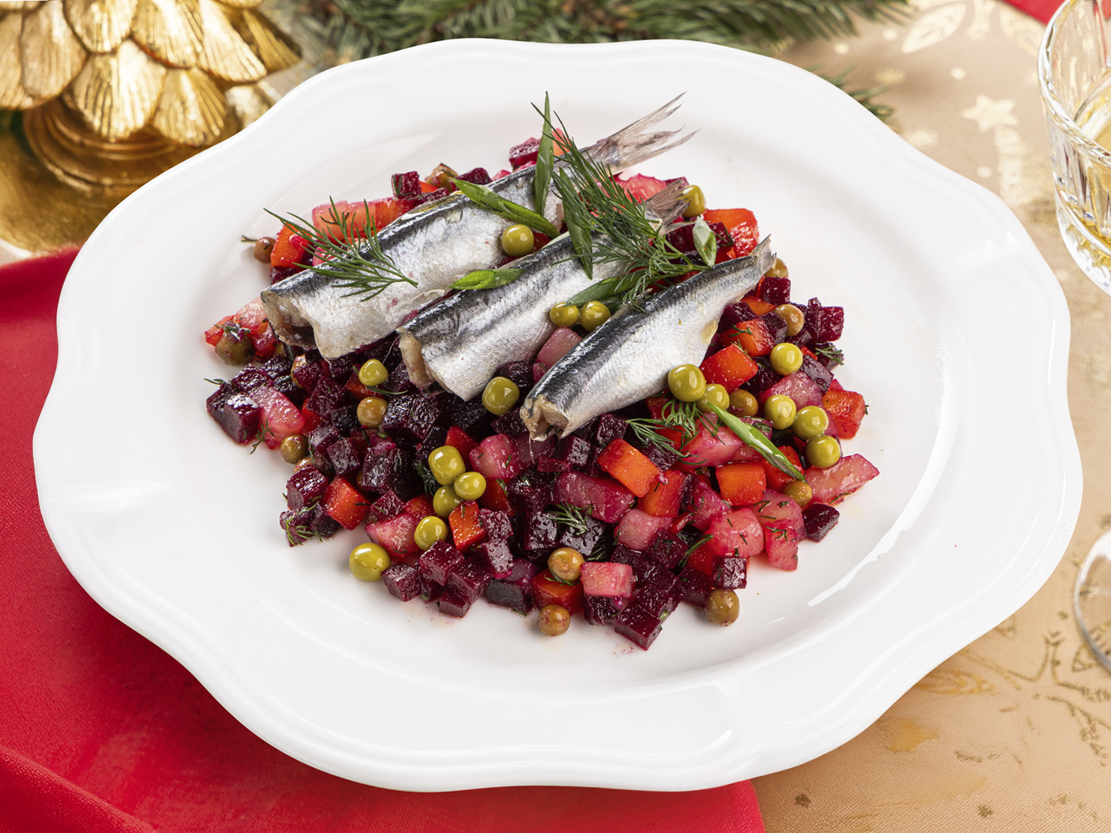 Винегрет с балтийской килькой