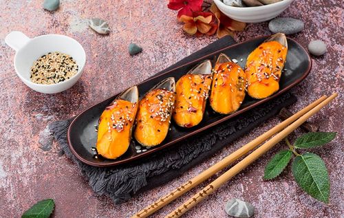 Мидии Запеченные