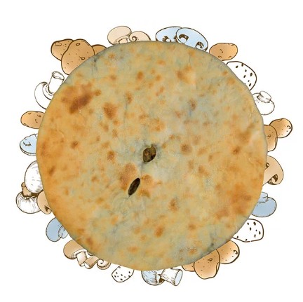Пирог с картофелем и грибами