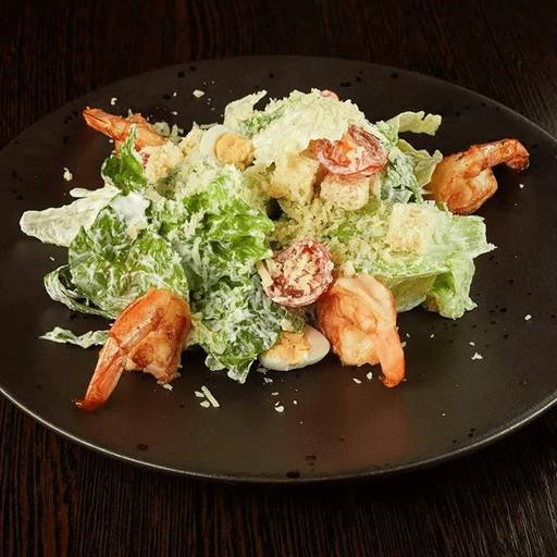 Салат Цезарь с креветкой