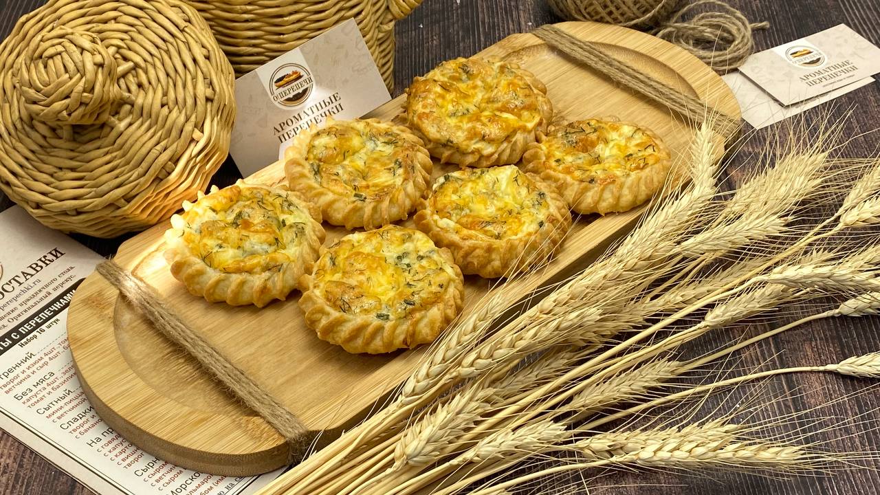 ПЕРЕПЕЧКИ С СЫРОМ И ЗЕЛЕНЬЮ 16 штук