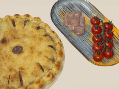 С курицей и помидором