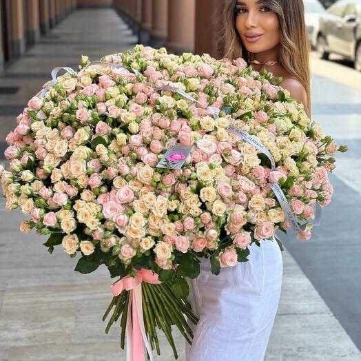 51 Кустовая Роза пионовидная огромный букет