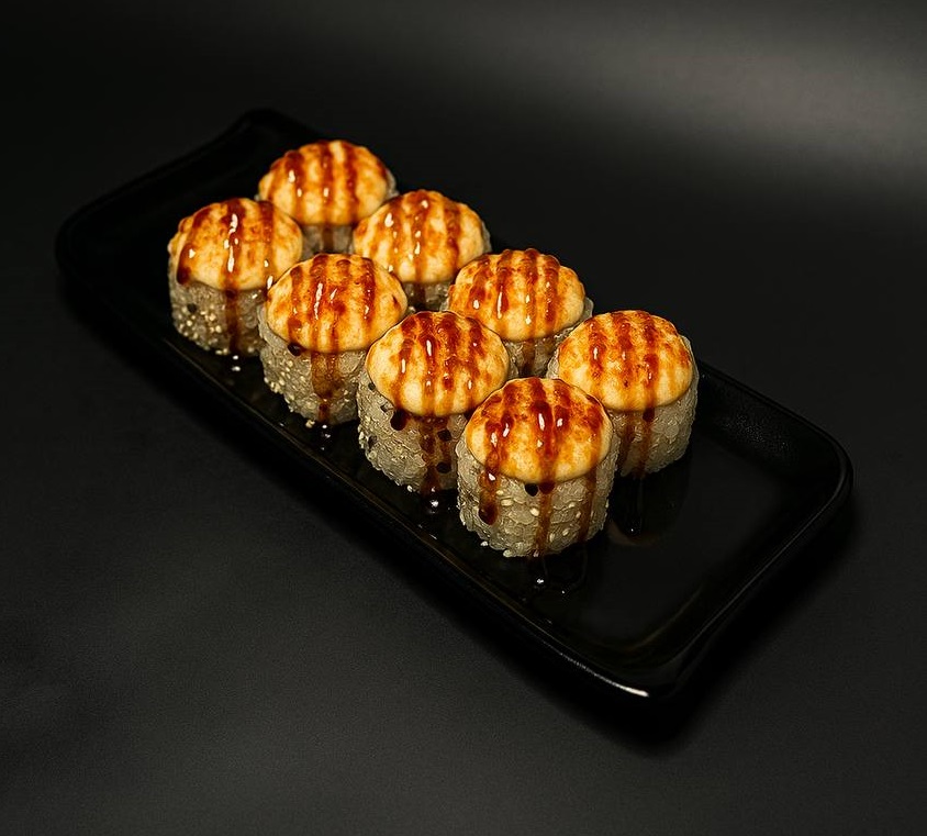 Запечённый ролл с лососем