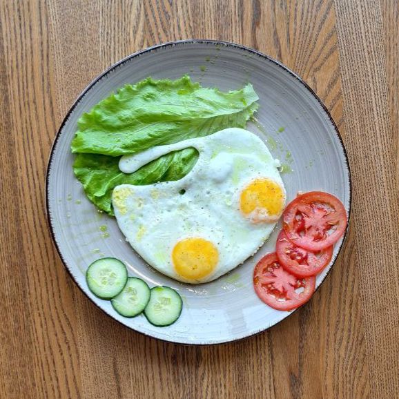 Глазунья из 2х яиц