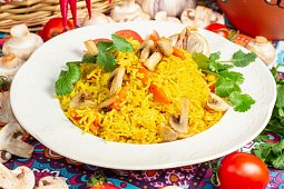 Плов с грибами