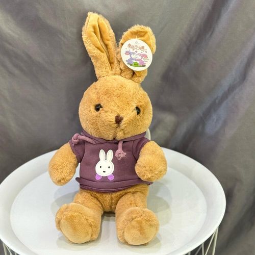 Мягкая игрушка Зайчик коричневый в кофте