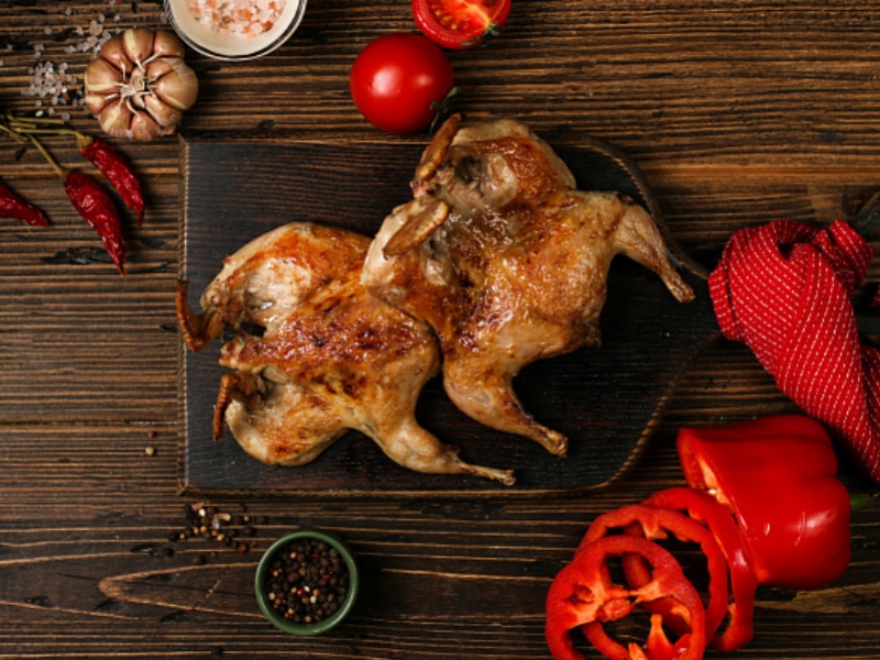 Перепелка на мангале 