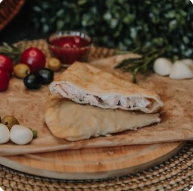 Чебурек с красной рыбой