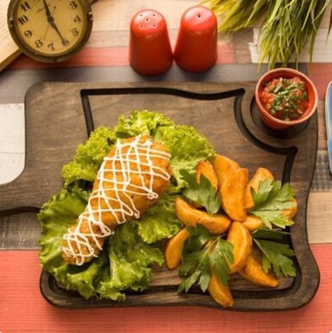Голень куриная & картофельные дольки