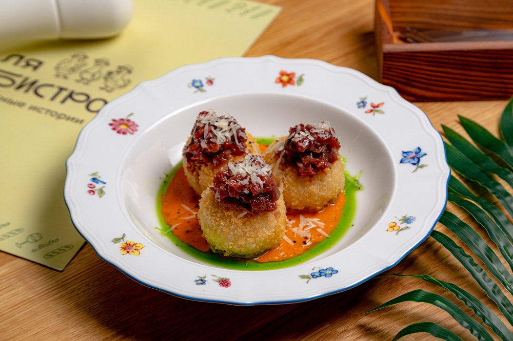 Аранчини с тартаром из говядины