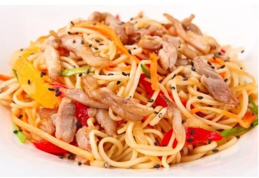 Рамен курица (Лапша яичная)