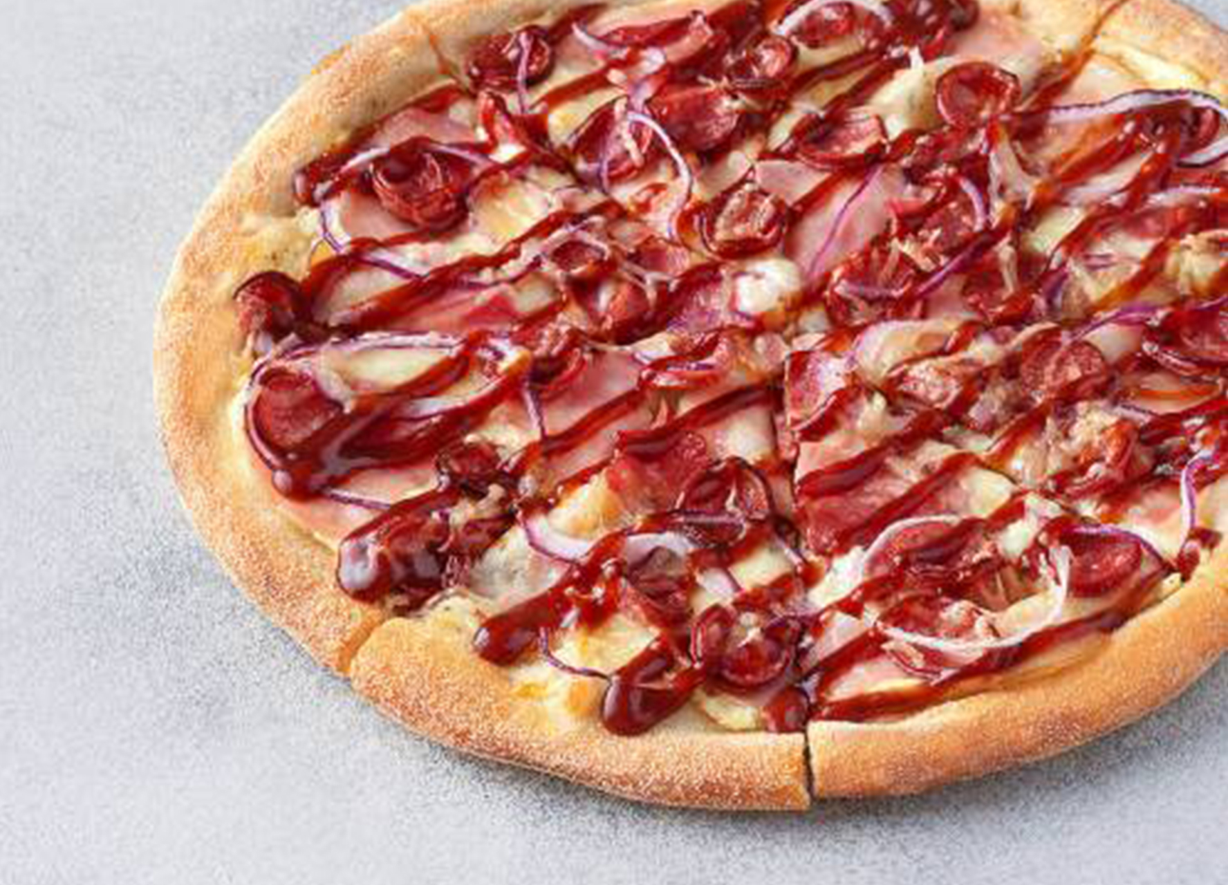 Пицца Мясная Барбекю 25 см на тонком