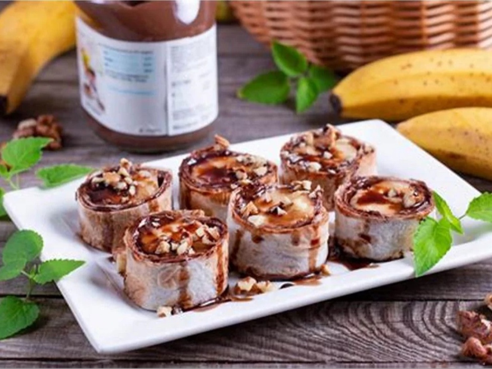 Банан с орехами