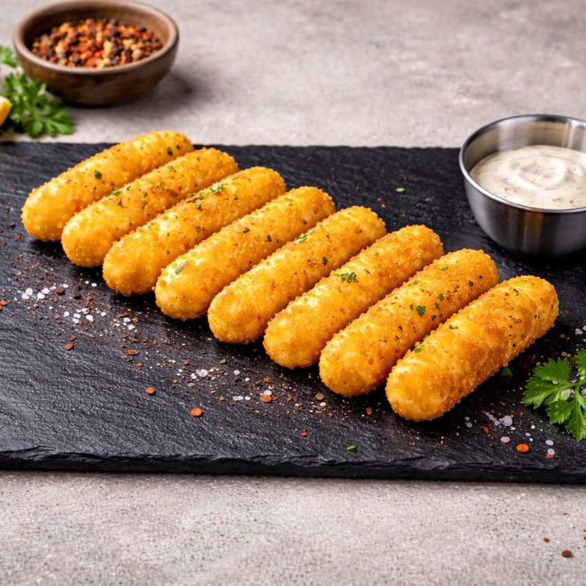 Сырные палочки с чесночным соусом