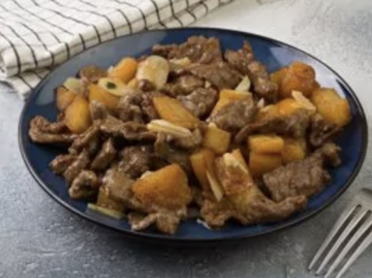 Говядина жаренная с хлебцами