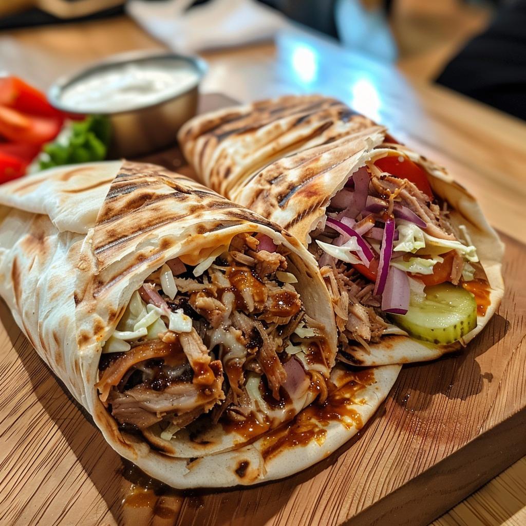 Шаурма BBQ с рваной курицей