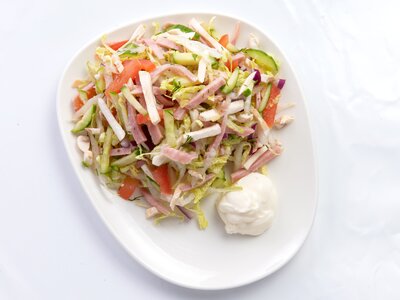 Салат Грибной с ветчиной