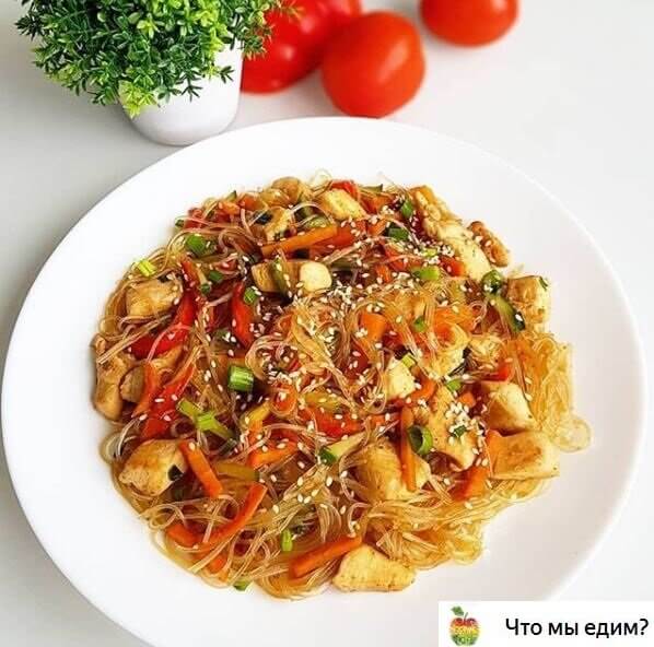 Фунчоза терияки курица