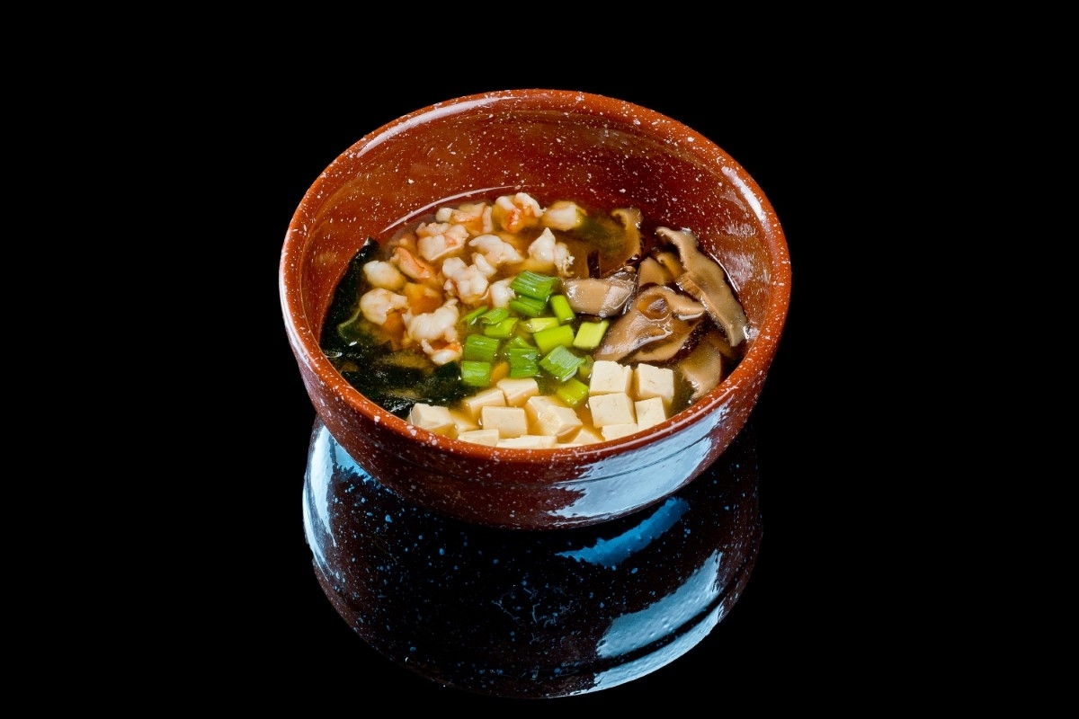 Мисо суп с креветками