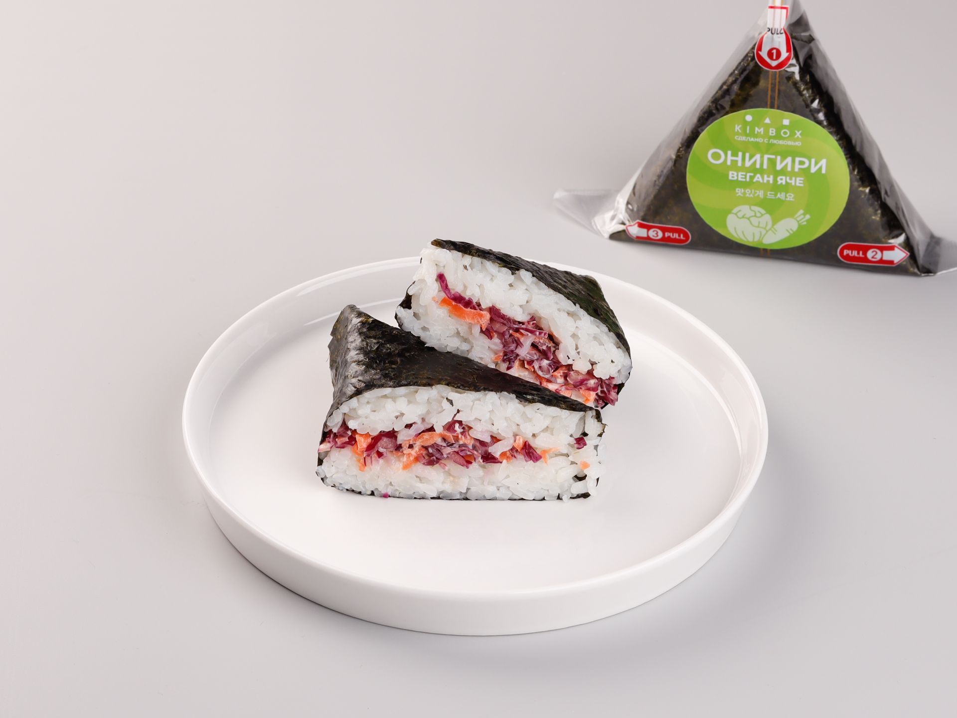 Онигири с овощами веган яче