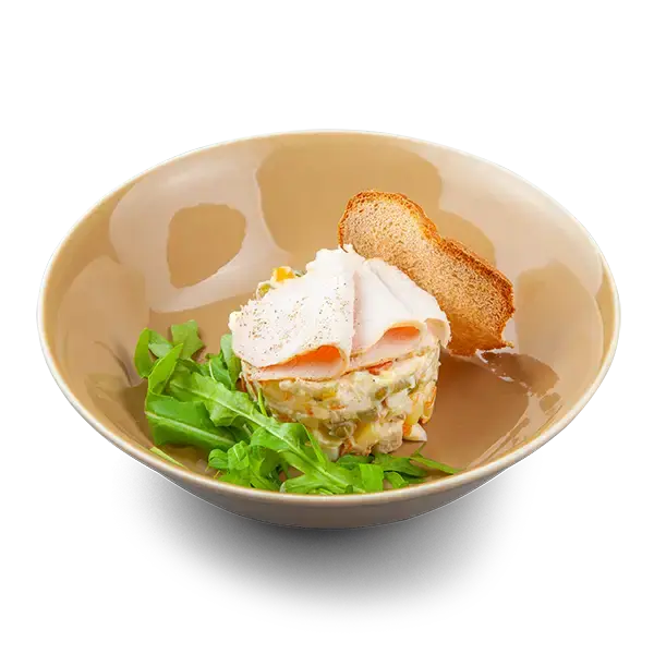 Салат Оливье с курицей