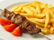 Шашлык свиной с картошечкой ФРИ
