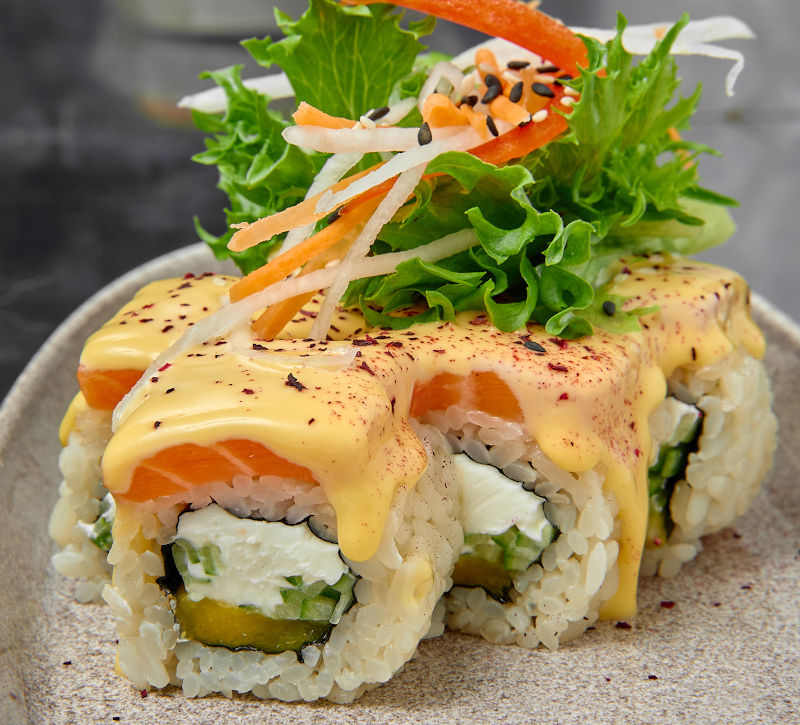 С лососем и манго Сыр творожный