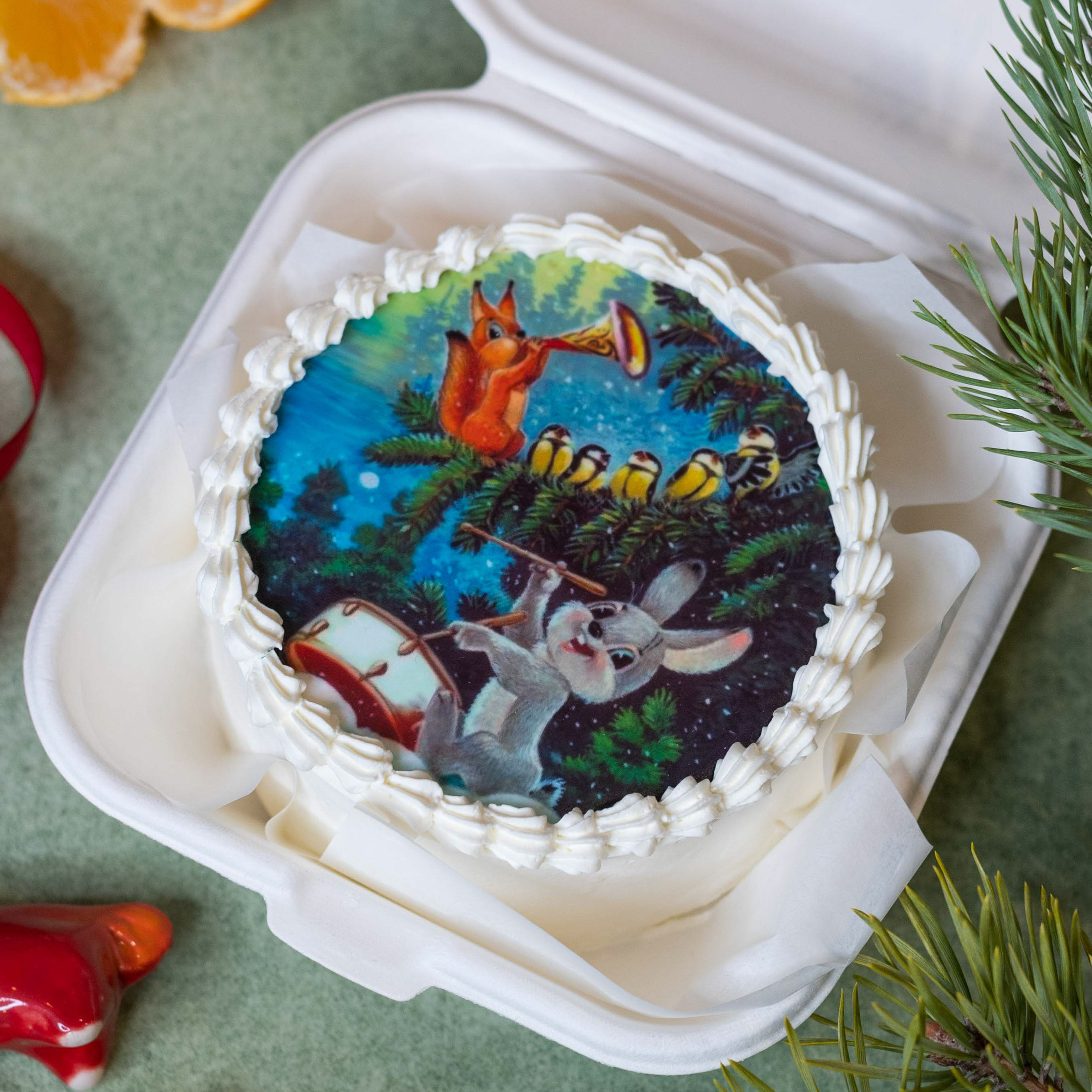 Бенто-торт «Заяц-барабанщик»