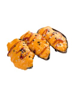 Мидии запеченные спайси