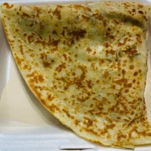 Блин с курицей, грибами в сливках, сыром