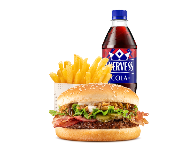 Бургер бекон комбо Delivery